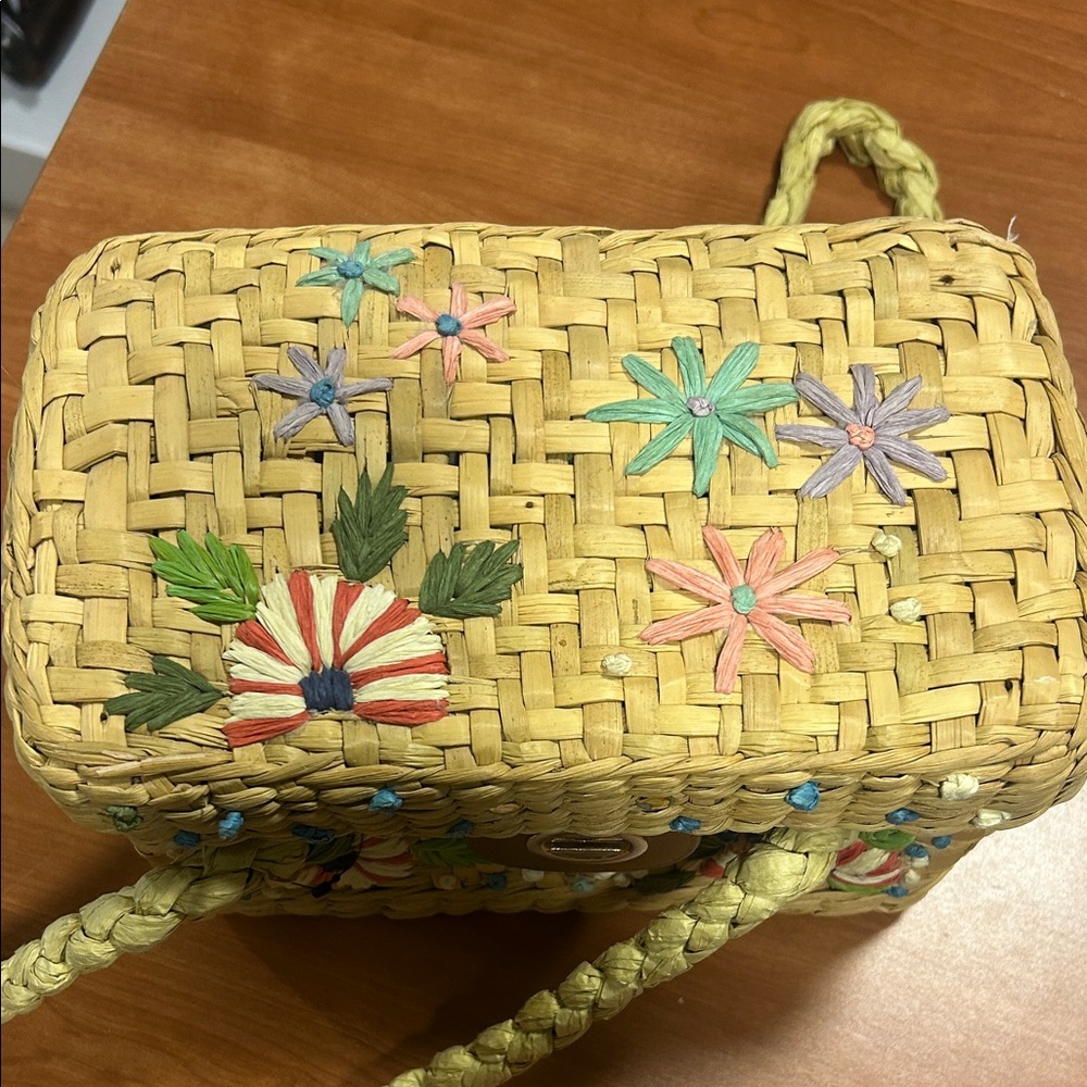 Zara Woven Floral Shoulder Bag - Picture 2 of 5